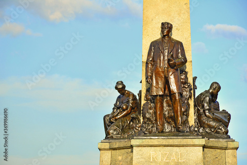 Rizal Park also known as Luneta National Park monument in Manila, Philippines