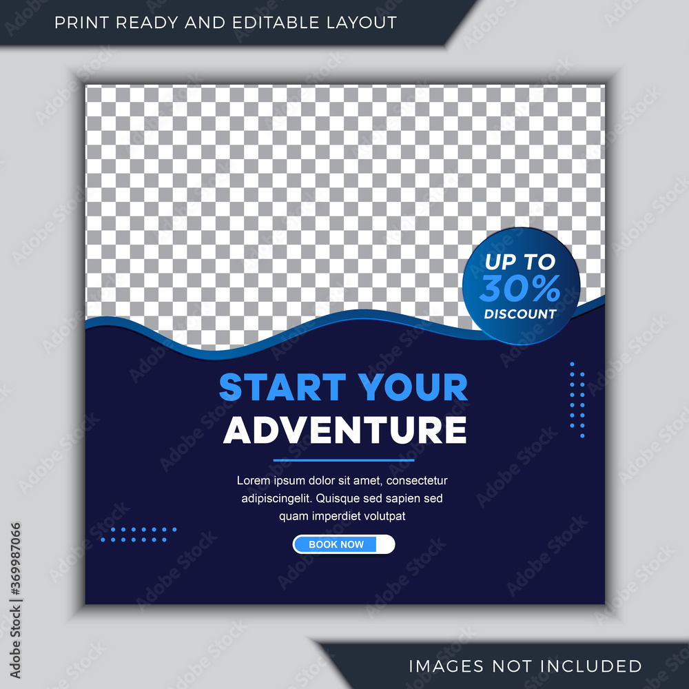 Obraz premium Square social media post template