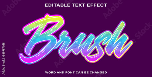 Brush text effect
