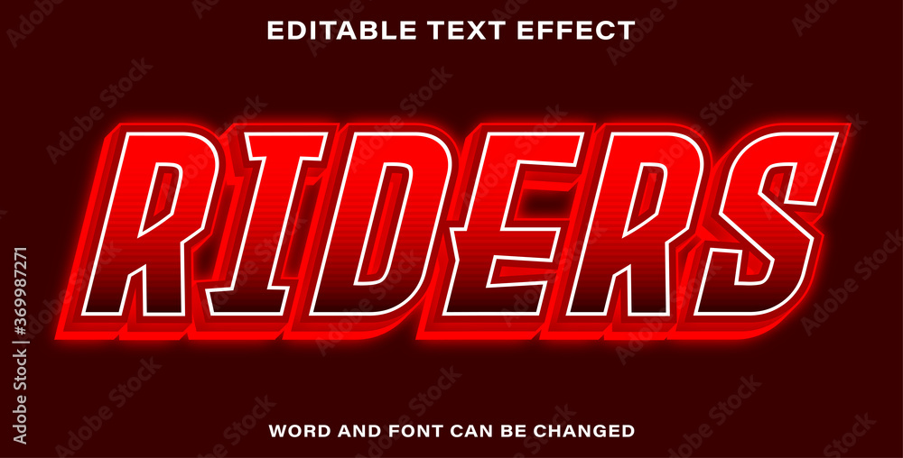 Riders text effect