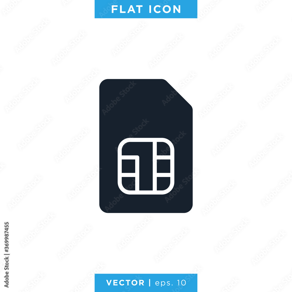 Sim Card Icon Vector Design Template