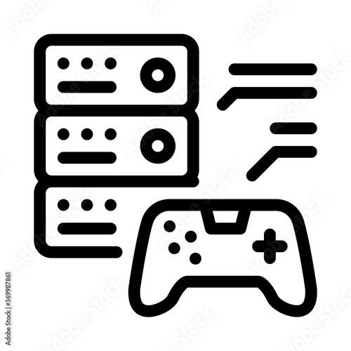 game main menu icon vector. game main menu sign. isolated contour symbol illustration