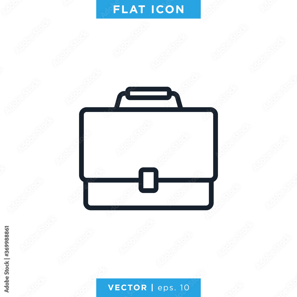 Briefcase Icon Vector Design Template. Editable Stroke. Briefcase Icon Vector Design Template. Editable Stroke.
