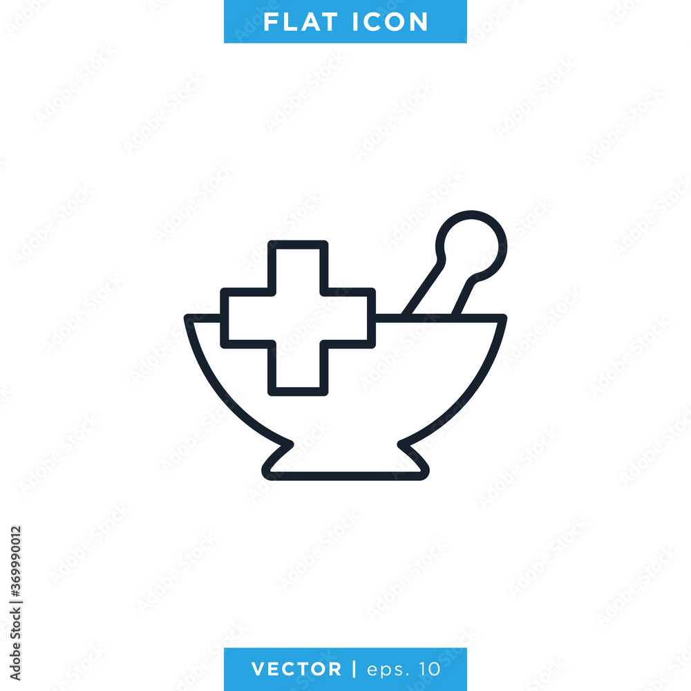Mortar and Pestle Icon Vector Design Template. Mortar and Pestle Icon Vector Design Template.
