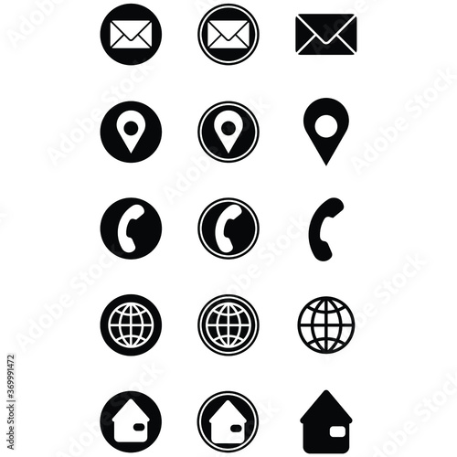 Icons pack for business card
