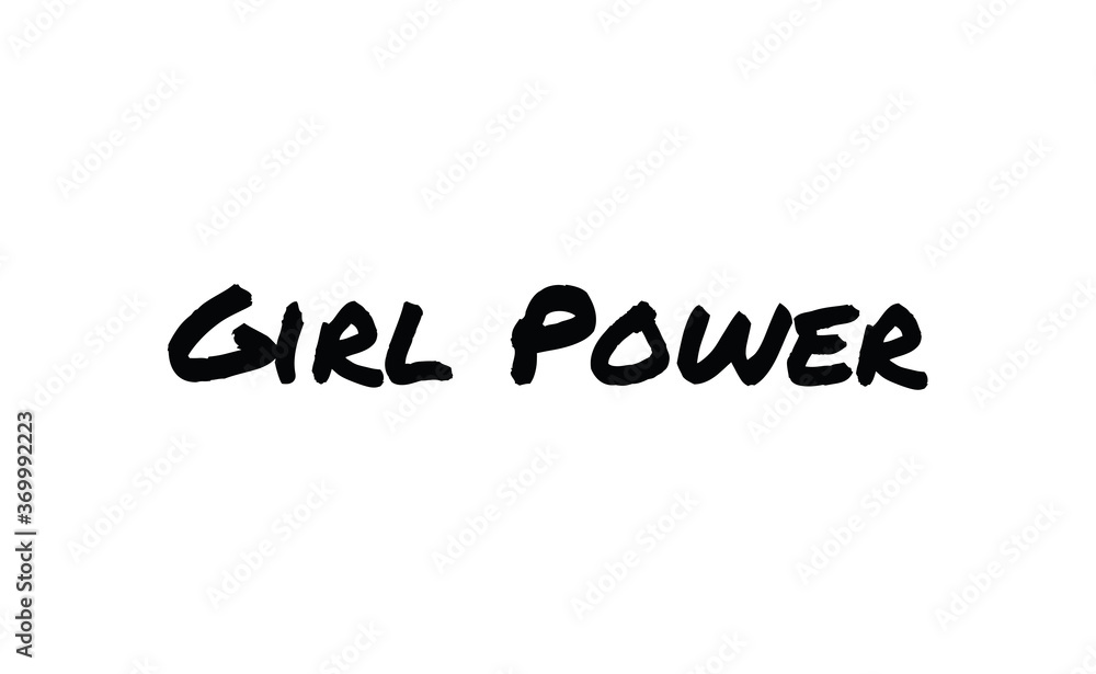 Girl power quote feminist lettering. Calligraphy inspiration graphic design typography element. Hand written card. Simple vector Female sign. Girl power quote feminist lettering. Calligraphy inspiration graphic design typography element. Hand written card. Simple vector Female sign.