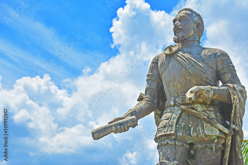 Miguel Lopez de Legazpi statue at Fort San Pedro in Cebu  Philippines