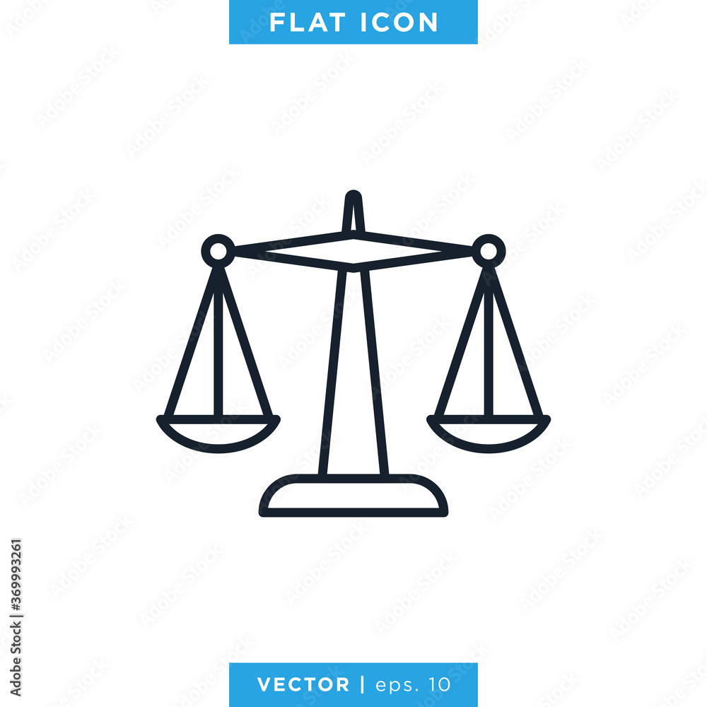 Scale of justice icon vector design template. Editable stroke. Scale of justice icon vector design template. Editable stroke.