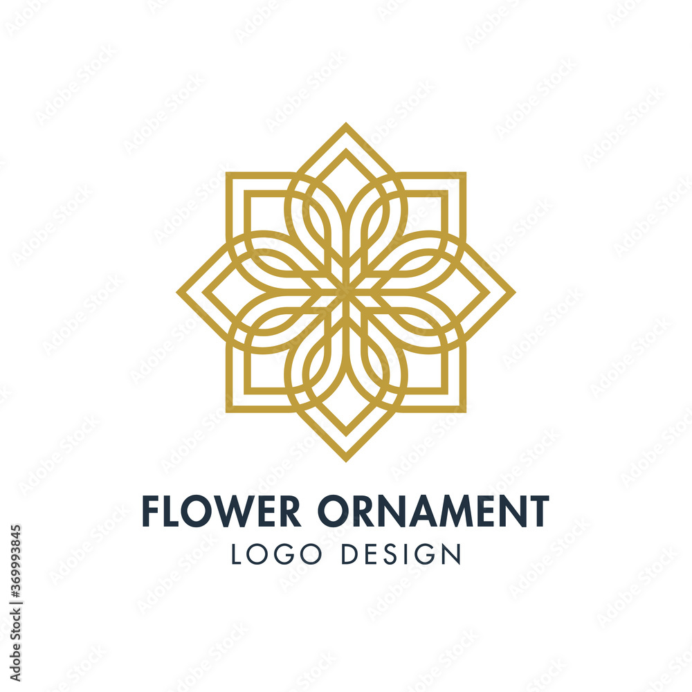 Fototapeta premium Flower Ornament Logo Vector Design Template. Editable Vector eps 10.