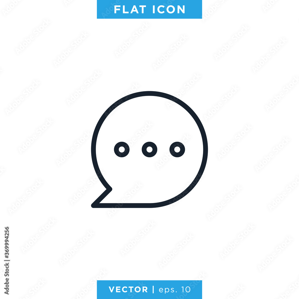 Speech Bubble Icon Vector Design Template. Chat Sign. Editable Stroke Speech Bubble Icon Vector Design Template. Chat Sign. Editable Stroke