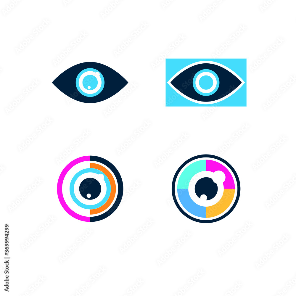 Eye icon - eye symbol vector. Flat eye icons. Collection of eyes icons and symbols - logo design. Vector illustration Eye icon - eye symbol vector. Flat eye icons. Collection of eyes icons and symbols - logo design. Vector illustration