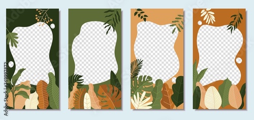 Instagram stories templates. vector illustration. photo