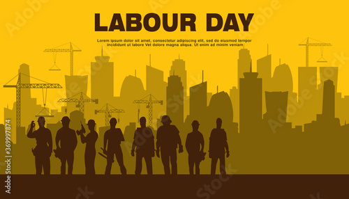 World Labour Day Vector Template. photo