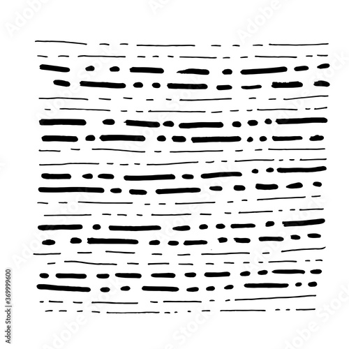 Simple broken lines with dots freehand sketch.