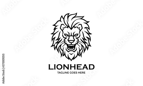 Lion Head Logo - Lion Roar Line Vector