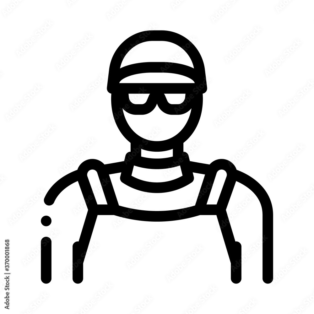 drain cleaning worker icon vector. drain cleaning worker sign. isolated contour symbol illustration drain cleaning worker icon vector. drain cleaning worker sign. isolated contour symbol illustration