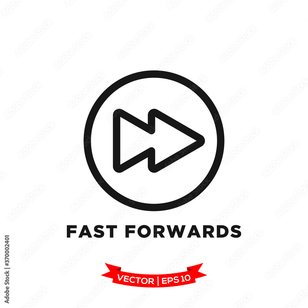 media control icon vector logo template, fast forwards vector icon media control icon vector logo template, fast forwards vector icon
