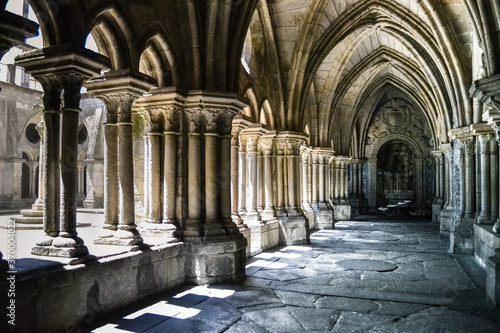 Old medieval cloister in Portugal.