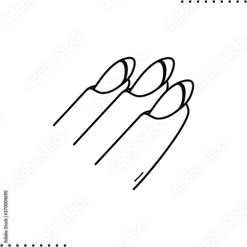 french manicure vector icon in outlines