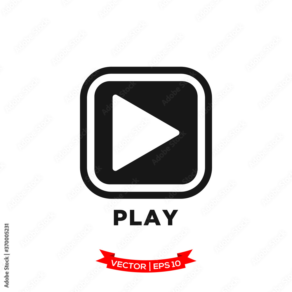 media control icon in trendy flat style, play vector icon media control icon in trendy flat style, play vector icon