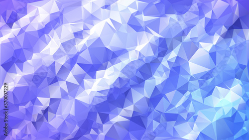 Polygon background. Triangle mosaic. Blue vector gradient. Geometric pattern. Diamond or ice texture. Modern digital design print
