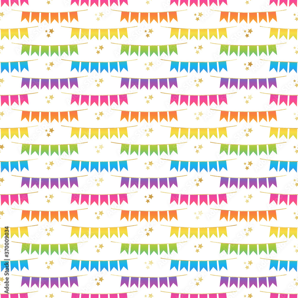Rainbow Party Seamless Pattern - Colorful ombre gradient repeating pattern design with gold foil texture accents Rainbow Party Seamless Pattern - Colorful ombre gradient repeating pattern design with gold foil texture accents