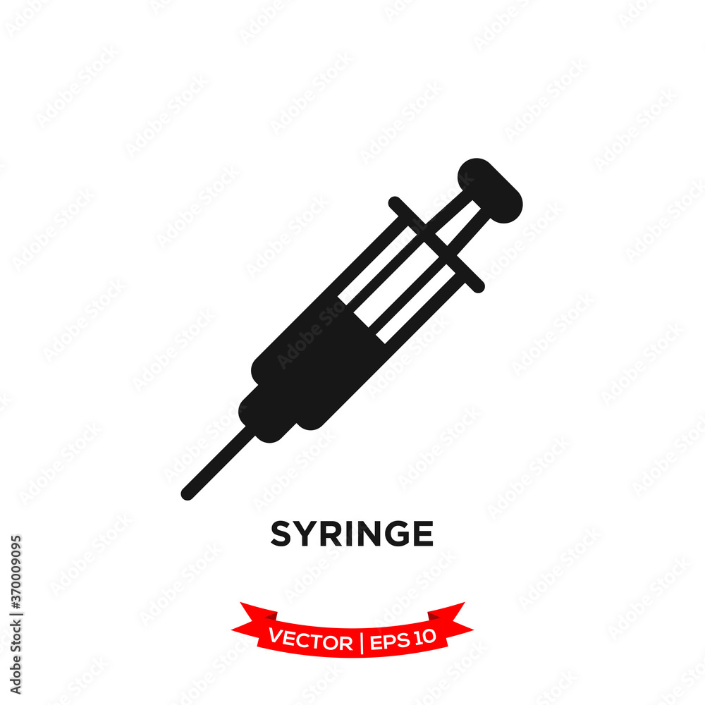Fototapeta premium syringe icon vector logo template