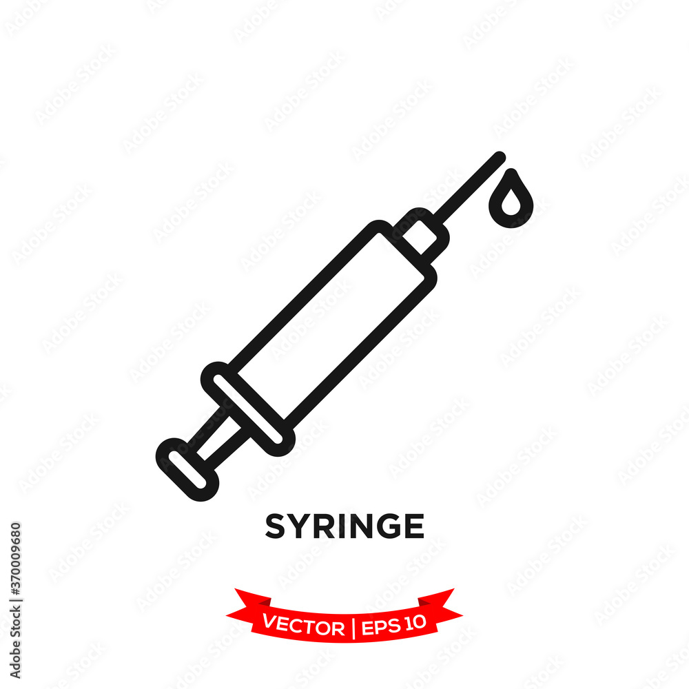 syringe icon vector logo template syringe icon vector logo template