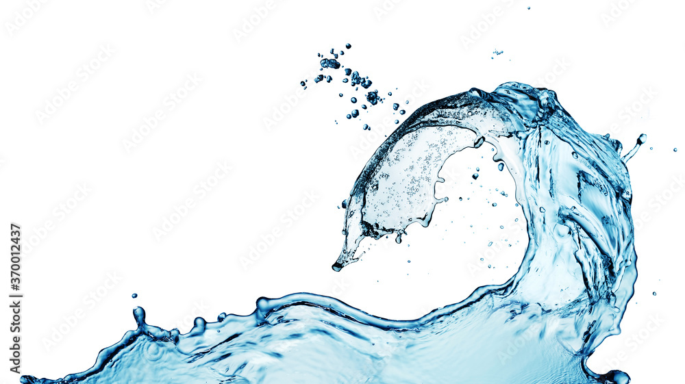 Obraz premium Water splash isolated on white background
