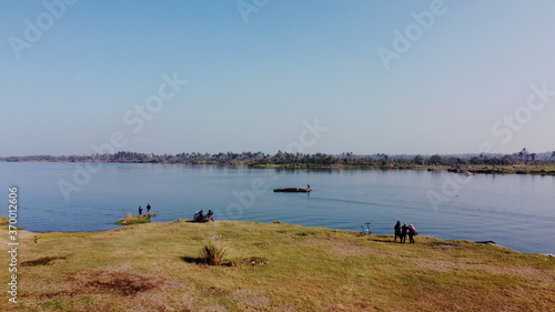 beautiful view on the Opak river estuary photo