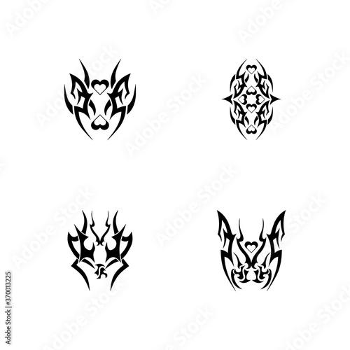 tribal tattoo icon vector illustration design