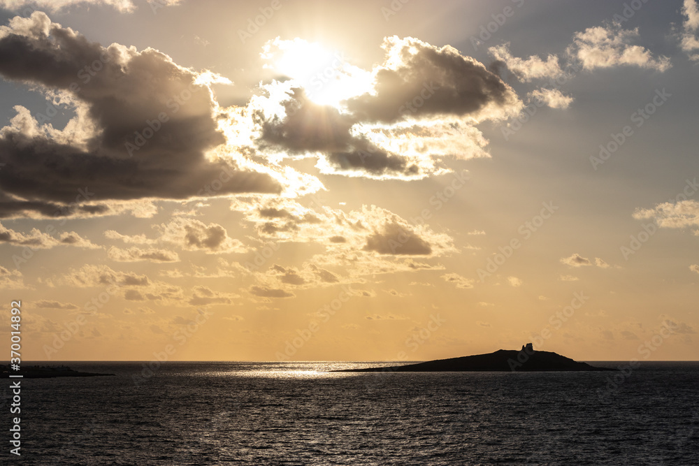 Fototapeta premium Tramonto, Isola delle Femmine, Palermo in Sicilia