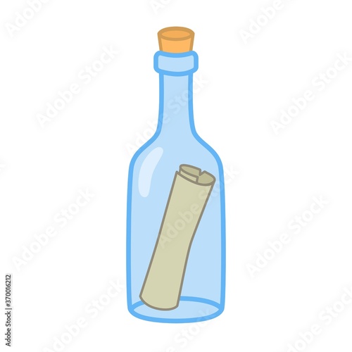 Message in a bottle vector illustration
