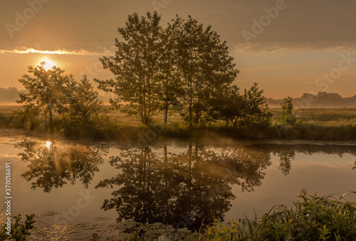 sunrise over the river