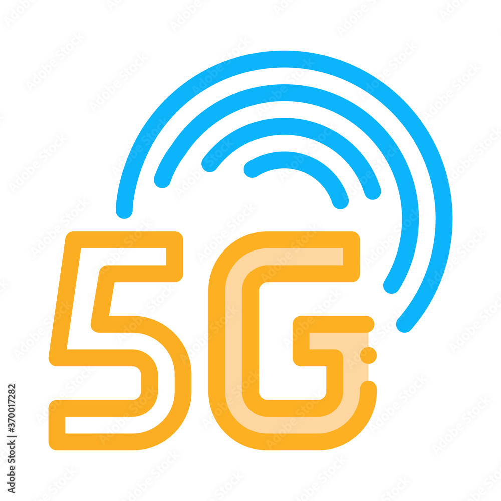 smart city 5g internet icon vector. smart city 5g internet sign. color symbol illustration