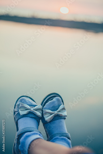 feet on the sea