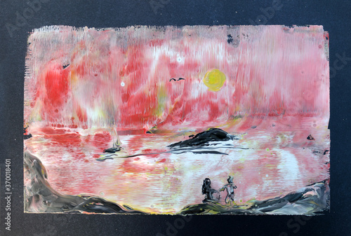 abstract watercolor background with paint