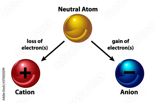 Cations and Anions. A neutral atom becomes an ion by either losing and electron (cation) or gaining an electron (anion)