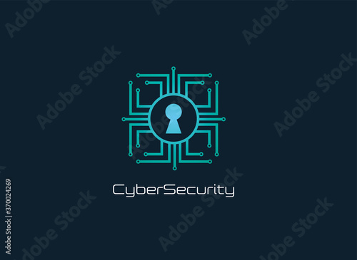 Cyber security logo icon