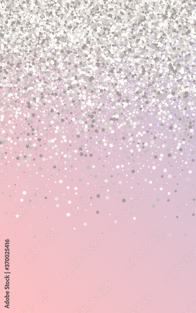 White Sparkle Bright Pink Background. Falling 