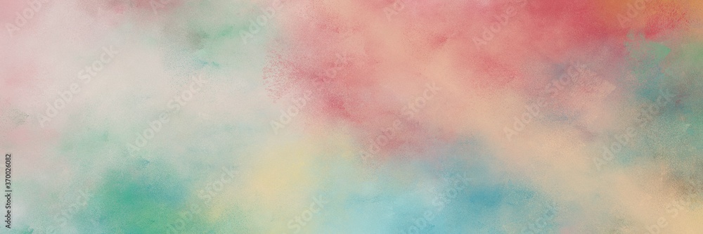 stunning abstract painting background texture with silver, dark sea green and cadet blue colors and space for text or image. can be used as header or banner