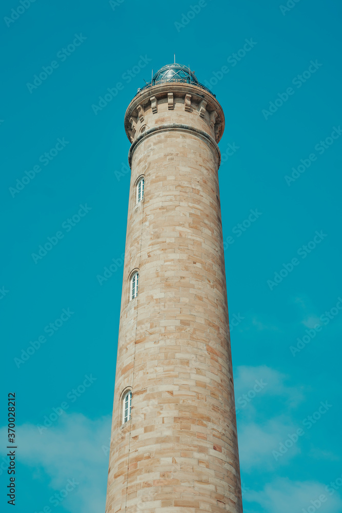Lighthouse with clear sky in Andalusia.