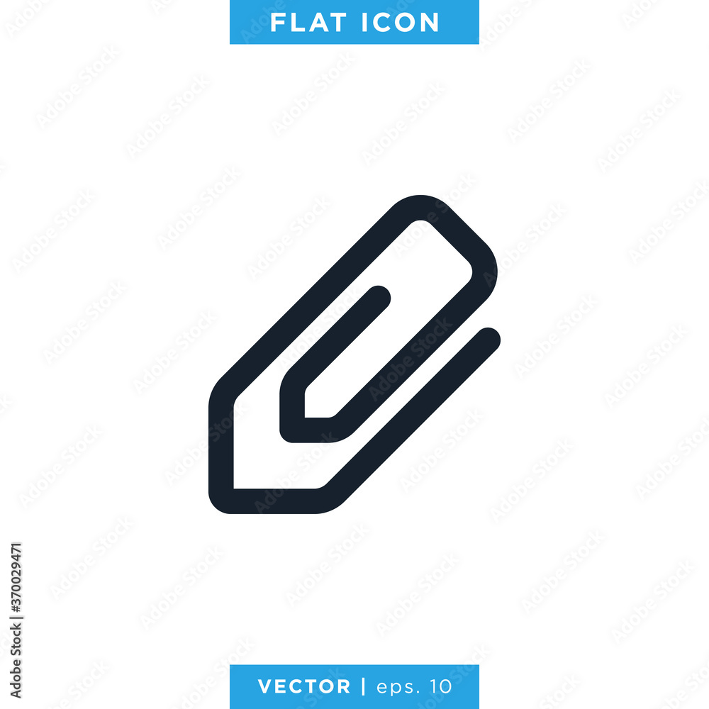 Paper clip icon vector design template. Editable stroke. Paper clip icon vector design template. Editable stroke.