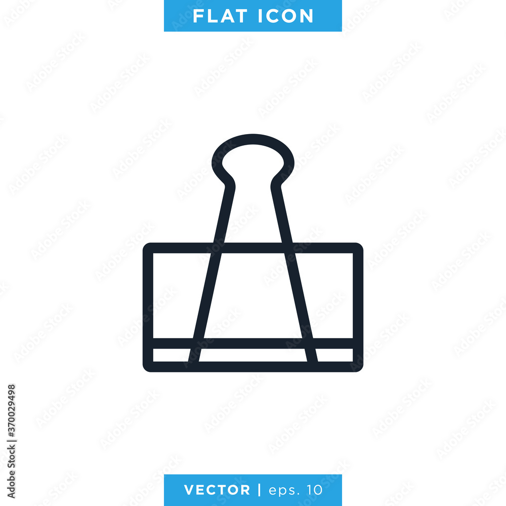 Binder, Paper clip icon vector design template. Editable stroke. Binder, Paper clip icon vector design template. Editable stroke.