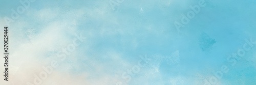 decorative abstract painting background texture with sky blue, light gray and light blue colors and space for text or image. can be used as horizontal background texture