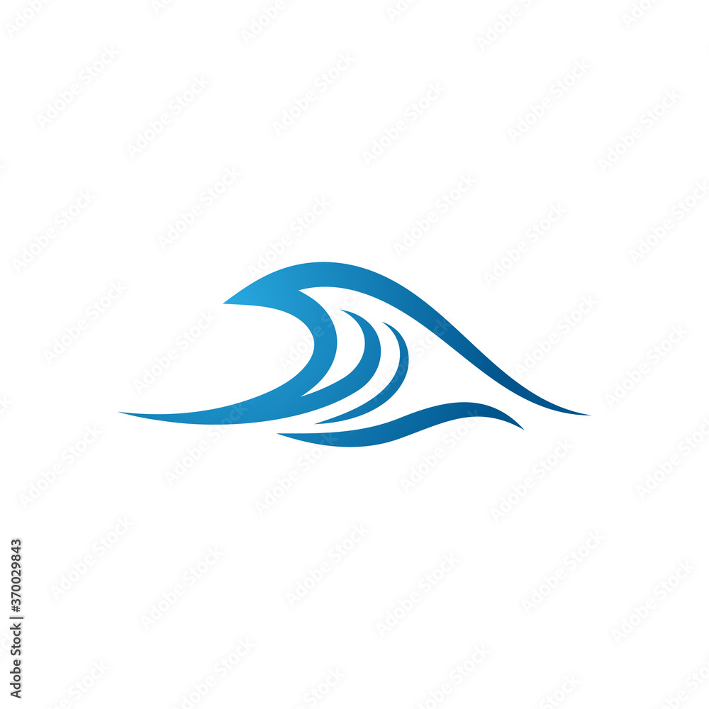 Water wave logo illustration vector design template Water wave logo illustration vector design template