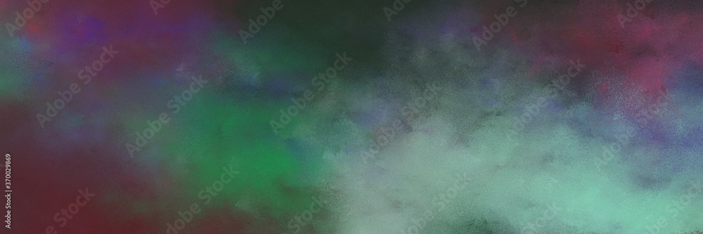 stunning abstract painting background graphic with dark slate gray and dark sea green colors and space for text or image. can be used as horizontal background texture