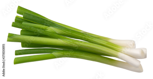 Green onion  fresh chives isolated on white background