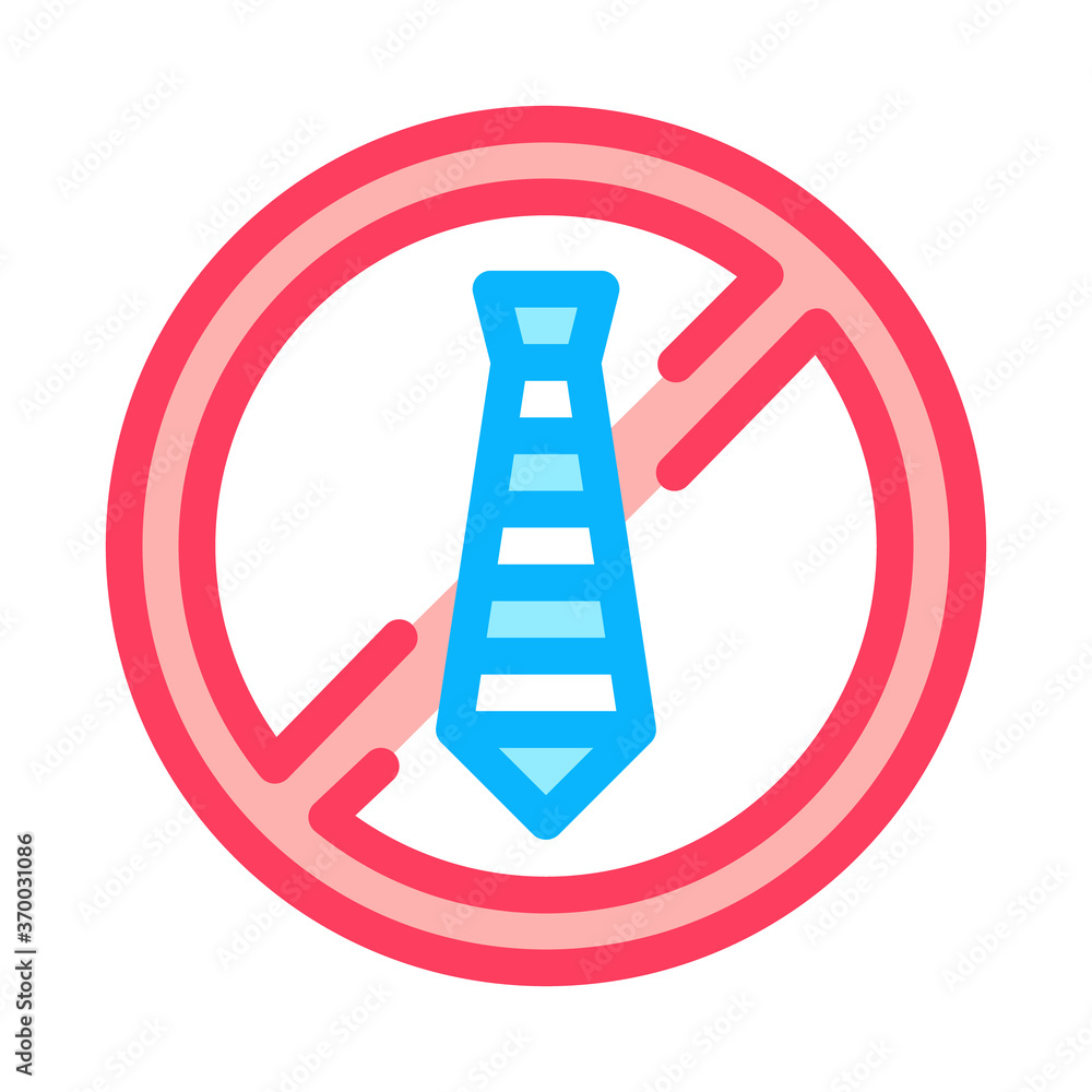 tie crossed out mark icon vector. tie crossed out mark sign. color symbol illustration tie crossed out mark icon vector. tie crossed out mark sign. color symbol illustration