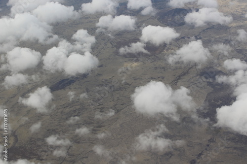 Aerial view of clouds.